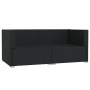 Sofá de 2 plazas con cojines ratán sintético negro de vidaXL, Conjuntos de jardín - Ref: Foro24-317487, Precio: 219,54 €, Des...