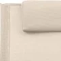 Tumbona con almohada acero y textilene crema de vidaXL, Tumbonas - Ref: Foro24-317585, Precio: 74,49 €, Descuento: %