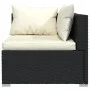 Sofá de 2 plazas con cojines ratán sintético negro de vidaXL, Conjuntos de jardín - Ref: Foro24-317487, Precio: 200,35 €, Des...