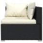 Sofá de 2 plazas con cojines ratán sintético negro de vidaXL, Conjuntos de jardín - Ref: Foro24-317487, Precio: 219,54 €, Des...