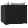 Sofá de 2 plazas con cojines ratán sintético negro de vidaXL, Conjuntos de jardín - Ref: Foro24-317487, Precio: 200,35 €, Des...