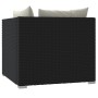 Sofá de 2 plazas con cojines ratán sintético negro de vidaXL, Conjuntos de jardín - Ref: Foro24-317487, Precio: 219,54 €, Des...
