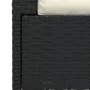Sofá de 2 plazas con cojines ratán sintético negro de vidaXL, Conjuntos de jardín - Ref: Foro24-317487, Precio: 200,35 €, Des...