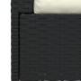 Sofá de 2 plazas con cojines ratán sintético negro de vidaXL, Conjuntos de jardín - Ref: Foro24-317487, Precio: 219,54 €, Des...