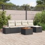 Juego de Sofá para Jardín de 6 Piezas con Cojines de Poliratán Negro de , Sofás de exterior - Ref: Foro24-3359586, Precio: 37...