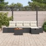 Juego de Sofá para Jardín de 6 Piezas con Cojines de Poliratán Negro de , Sofás de exterior - Ref: Foro24-3359586, Precio: 37...