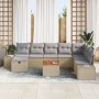 Conjunto de Sofás de Jardín de 9 Piezas con Cojines Beige Ratán Versátil de , Sofás de exterior - Ref: Foro24-3359609, Precio...