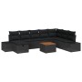 Juego de Sofá de Jardín de 9 Piezas con Cojines Negro Poliratán de , Sofás de exterior - Ref: Foro24-3359611, Precio: 577,94 ...