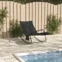 Tumbona de acero y textilene negra by vidaXL, Loungers - Ref: Foro24-317591, Price: 73,94 €, Discount: %