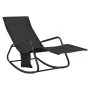 Tumbona de acero y textilene negra by vidaXL, Loungers - Ref: Foro24-317591, Price: 73,94 €, Discount: %
