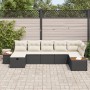 Juego de Sofá de Jardín de 7 Piezas con Cojines Negros de Poliratán de , Sofás de exterior - Ref: Foro24-3359639, Precio: 450...