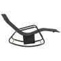Tumbona de acero y textilene negra de vidaXL, Tumbonas - Ref: Foro24-317591, Precio: 79,22 €, Descuento: %