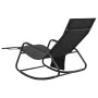 Tumbona de acero y textilene negra by vidaXL, Loungers - Ref: Foro24-317591, Price: 73,94 €, Discount: %