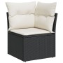 Juego de Sofás de Jardín de 8 Piezas con Cojines Negro Ratán de , Sofás de exterior - Ref: Foro24-3359644, Precio: 483,94 €, ...