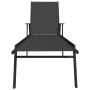 Tumbona de acero y tela textilene negro de vidaXL, Tumbonas - Ref: Foro24-317595, Precio: 149,68 €, Descuento: %
