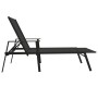 Tumbona de acero y tela textilene negro de vidaXL, Tumbonas - Ref: Foro24-317595, Precio: 149,68 €, Descuento: %