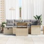 Conjunto de Sofá de Jardín de 7 piezas con Cojines Beige Ratán Sintético | Foro24.es | Tu tienda online para hogar, jardín y más Foro24.es