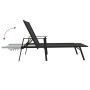 Tumbona de acero y tela textilene negro de vidaXL, Tumbonas - Ref: Foro24-317595, Precio: 149,68 €, Descuento: %