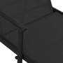Tumbona de acero y tela textilene negro de vidaXL, Tumbonas - Ref: Foro24-317595, Precio: 149,68 €, Descuento: %