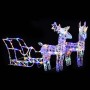 Reno y trineo adorno navideño 160 LEDs acrílico 130 cm en Decoración Festiva y Estacional | Comprar online en Foru.es