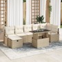 Juego de Sofá de Jardín de 8 Piezas con Cojines Beige Poliratán, Sofá de Jardín para Dos Personas con Cojines Beige Poliratán | Foro24.es | Tu tienda online para hogar, jardín y más Foro24.es