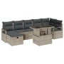Conjunto de Sofá de Jardín de 8 Piezas con Cojines Gris Claro de Ratán | Foro24.es | Tu tienda online para hogar, jardín y más Foro24.es