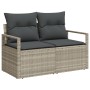 Conjunto de Sofá de Jardín de 8 Piezas con Cojines Gris Claro de Ratán | Foro24.es | Tu tienda online para hogar, jardín y más Foro24.es