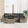 Conjunto de Sofás de Jardín de 6 Piezas con Cojines Grises de Ratán Sintético | Foro24.es | Tu tienda online para hogar, jardín y más Foro24.es