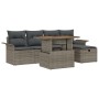 Juego de Sofá de Jardín de 6 Piezas con Cojines Gris Poliratán de , Sofás de exterior - Ref: Foro24-3359905, Precio: 401,97 €...