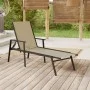 Tumbona de acero y tela textilene crema de vidaXL, Tumbonas - Ref: Foro24-317597, Precio: 131,56 €, Descuento: %