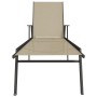 Tumbona de acero y tela textilene crema de vidaXL, Tumbonas - Ref: Foro24-317597, Precio: 123,77 €, Descuento: %