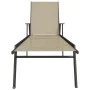 Tumbona de acero y tela textilene crema de vidaXL, Tumbonas - Ref: Foro24-317597, Precio: 131,56 €, Descuento: %