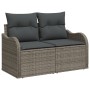 Set de Sofá de Jardín de 6 Piezas con Cojines Gris Poliratán, Sofá de Jardín de 2 Plazas con Cojines Gris Poliratán | Foro24.es | Tu tienda online para hogar, jardín y más Foro24.es