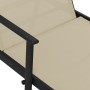 Tumbona de acero y tela textilene crema de vidaXL, Tumbonas - Ref: Foro24-317597, Precio: 123,77 €, Descuento: %