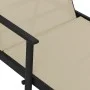 Tumbona de acero y tela textilene crema de vidaXL, Tumbonas - Ref: Foro24-317597, Precio: 131,56 €, Descuento: %