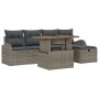 Conjunto de Sofá de Jardín de 6 Piezas con Cojines Gris Poliratán de , Sofás de exterior - Ref: Foro24-3359961, Precio: 400,0...