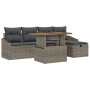 Conjunto de Sofá de Jardín de 6 Piezas con Cojines Gris Ratán Poli | Foro24.es | Tu tienda online para hogar, jardín y más Foro24.es