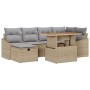 Juego de Sofá de Jardín 7 piezas con cojines Beige Poliratán | Foro24.es | Tu tienda online para hogar, jardín y más Foro24.es
