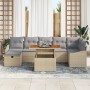 Juego de Sofás de Jardín de 8 Piezas con Cojines Beige de Ratán Polímero | Foro24.es | Tu tienda online para hogar, jardín y más Foro24.es