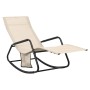 Tumbona de acero y tela textilene crema de vidaXL, Tumbonas - Ref: Foro24-317593, Precio: 74,89 €, Descuento: %