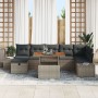 Conjunto de Sofás de Jardín de 8 Piezas con Cojines de Ratán Gris de , Sofás de exterior - Ref: Foro24-3360059, Precio: 541,3...