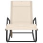 Tumbona de acero y tela textilene crema de vidaXL, Tumbonas - Ref: Foro24-317593, Precio: 74,89 €, Descuento: %