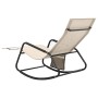 Tumbona de acero y tela textilene crema de vidaXL, Tumbonas - Ref: Foro24-317593, Precio: 74,89 €, Descuento: %