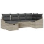 Conjunto de Sofás de Jardín de 6 Piezas con Cojines Gris Claro de Ratán de , Sofás de exterior - Ref: Foro24-3360613, Precio:...