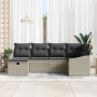 Conjunto de Sofás de Jardín de 6 Piezas con Cojines Gris Claro de Ratán de , Sofás de exterior - Ref: Foro24-3360613, Precio:...