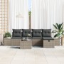 Conjunto de Sofá de Jardín de 6 Piezas con Cojines Gris Ratán de PE | Foro24.es | Tu tienda online para hogar, jardín y más Foro24.es