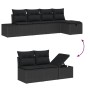 Conjunto de Sofá de Jardín de 6 Piezas con Cojines Negro Poliratán de , Sofás de exterior - Ref: Foro24-3360704, Precio: 427,...