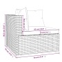 Sofá de 3 plazas con cojines ratán sintético negro de vidaXL, Conjuntos de jardín - Ref: Foro24-317533, Precio: 332,53 €, Des...