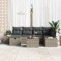 Set de sofá de jardín de 7 piezas con cojines de ratán sintético gris | Foro24.es | Tu tienda online para hogar, jardín y más Foro24.es