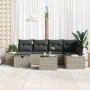 Set de Sofá de Jardín de 7 Piezas con Cojines en Ratán de Polietileno Gris Claro | Foro24.es | Tu tienda online para hogar, jardín y más Foro24.es